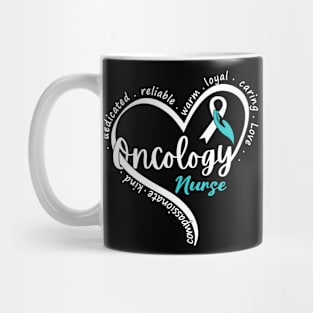 Oncology Nurse Heart Word Oncology Nursing Mug